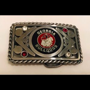 Vintage Retro UGA Georgia Bulldogs Belt Buckle